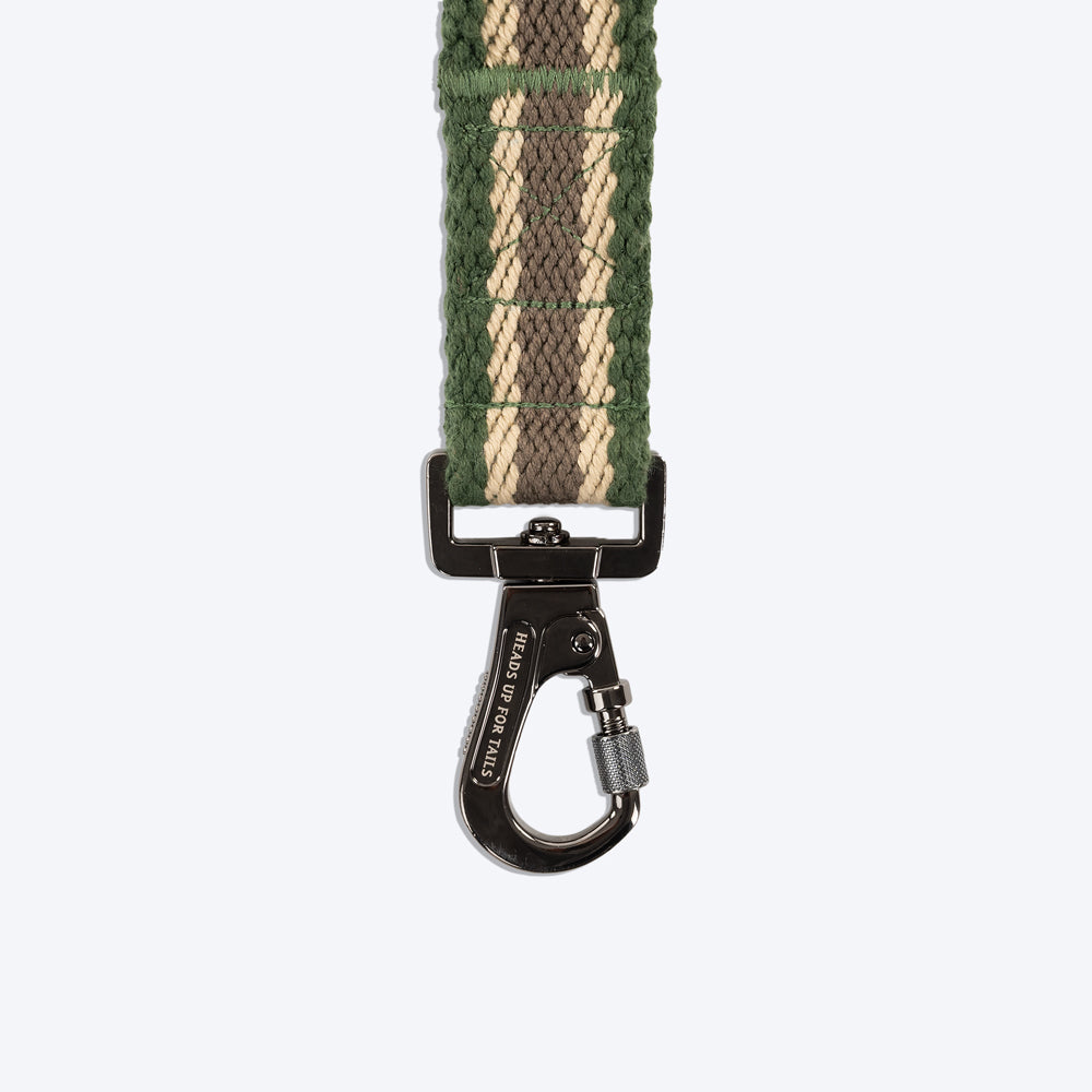 HUFT Olive Odyssey Dog Leash - Olive Green & Beige - Heads Up For Tails