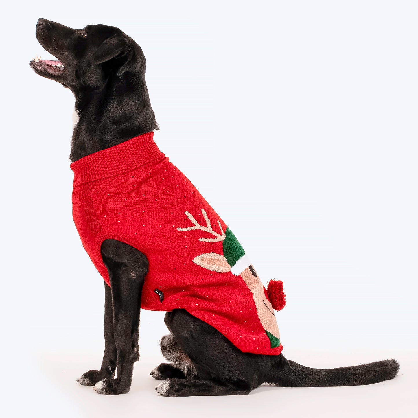 HUFT Merry Moose Sweater For Dogs - Red - Heads Up For Tails
