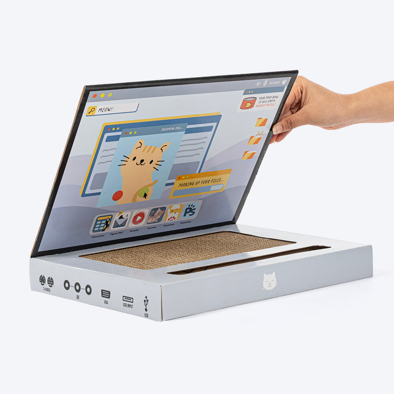 HUFT Meowbook Laptop Sctacher For Cat - Grey - Heads Up For Tails