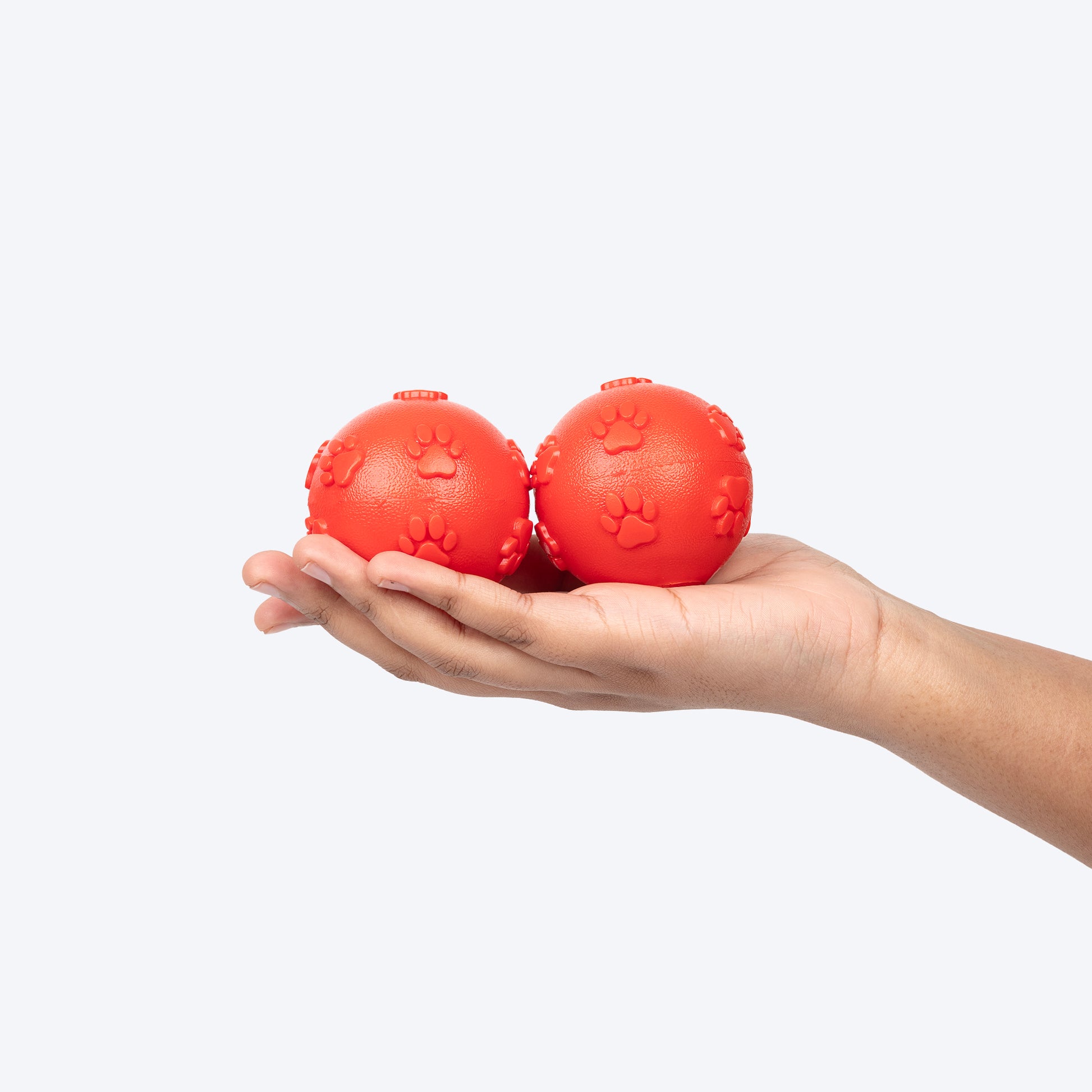 TLC Squeaky Balls Toy For Dog - Red - Set of 2 - Heads Up For Tails