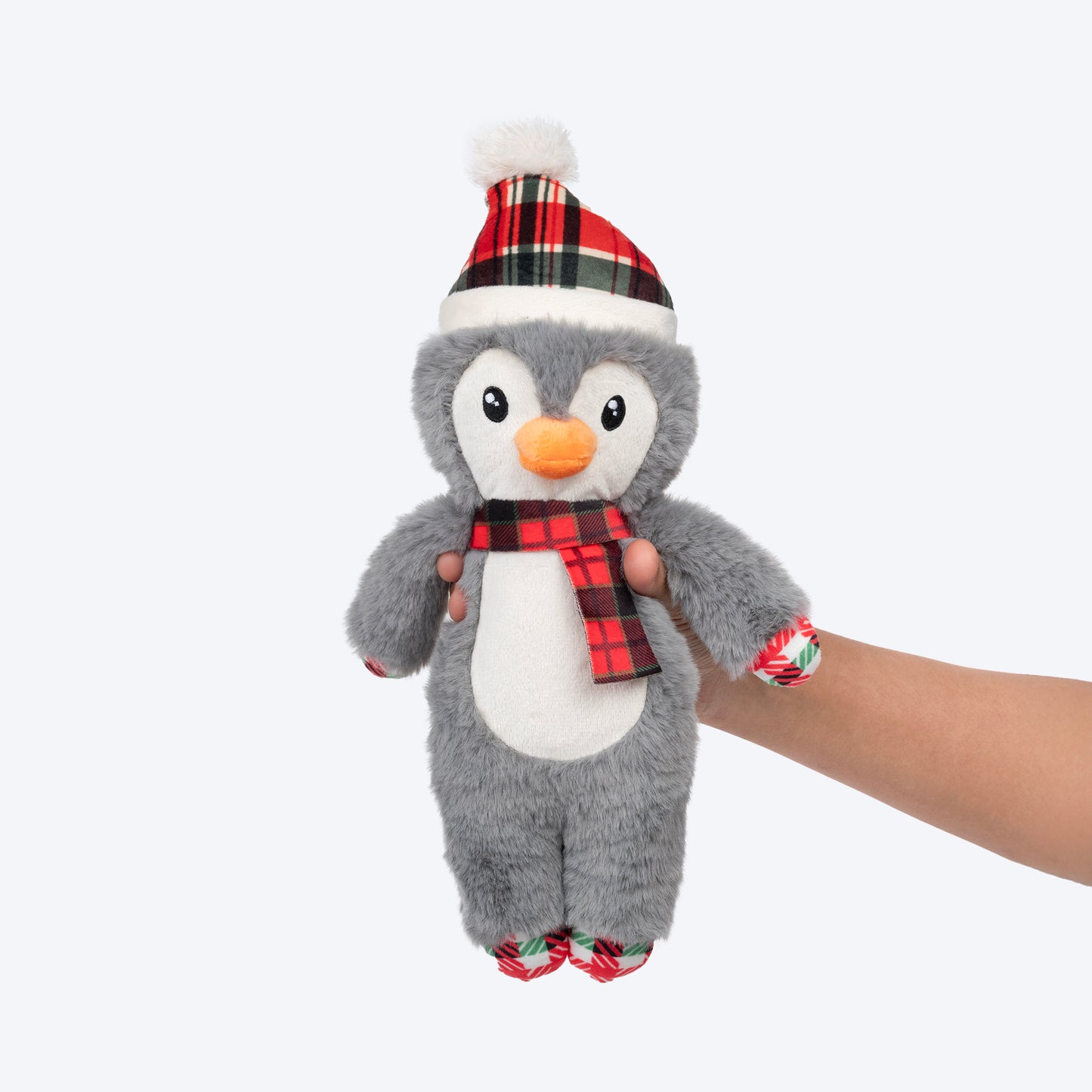 HUFT Frosty Friend Squeaky Plush Toy For Dog - Grey - Heads Up For Tails