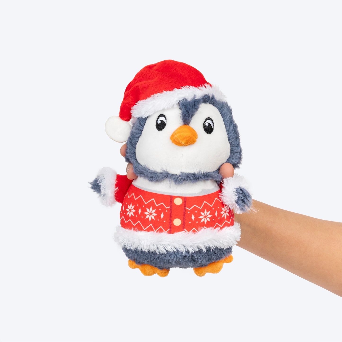 HUFT Merry Penguin Squeaky Plush Toy For Dog - Slate Blue - Heads Up For Tails