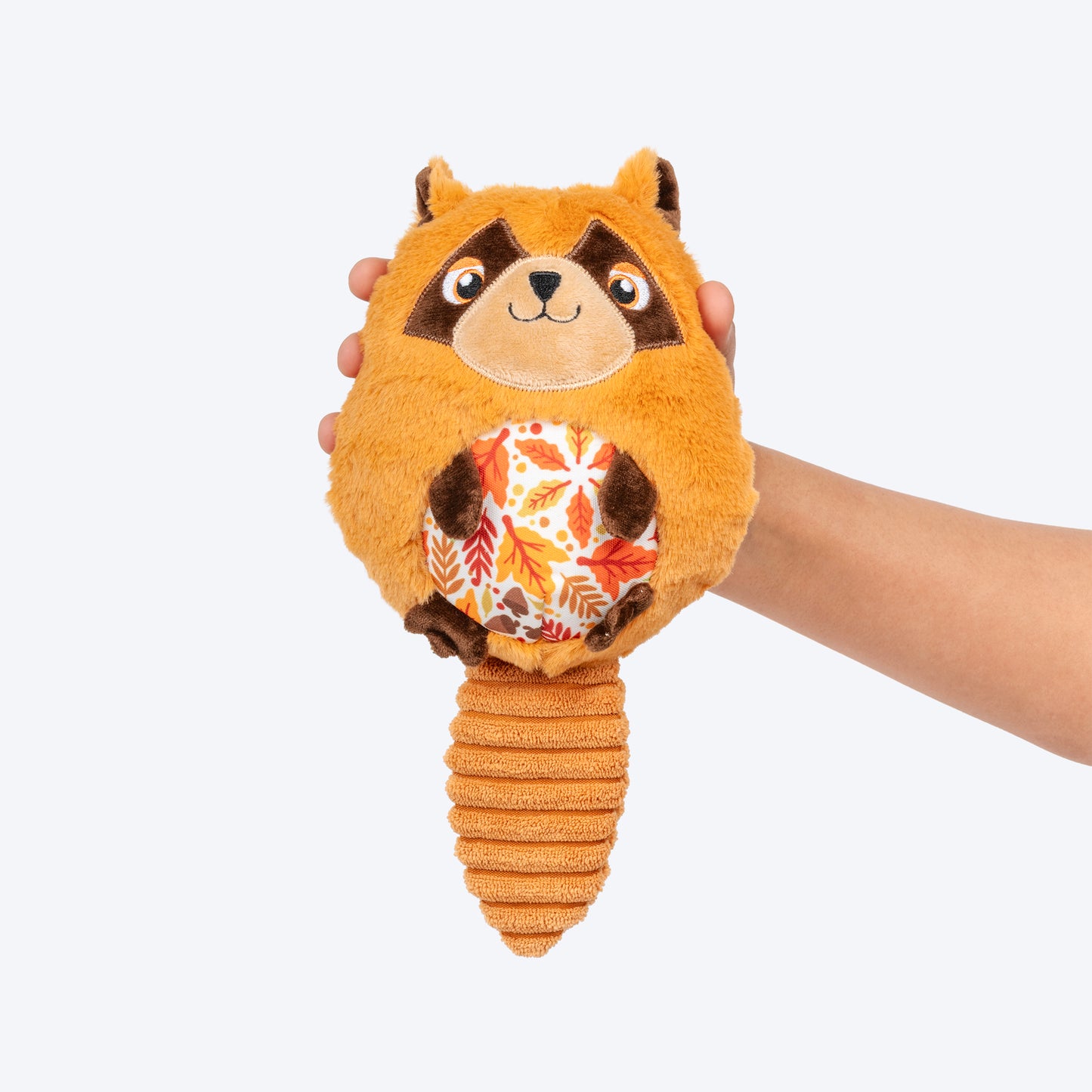 HUFT Reggie The Raccoon Squeaky Toy For Puppies - Brown - Heads Up For Tails