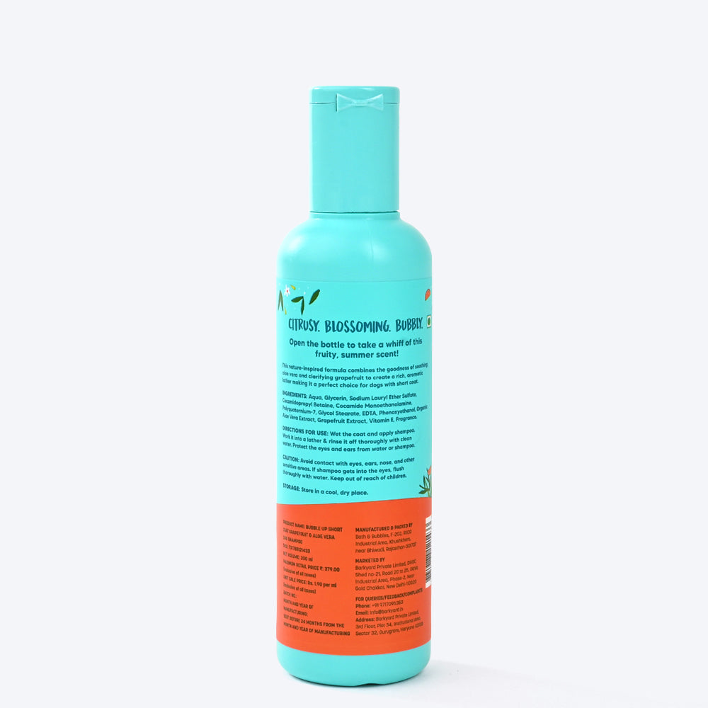 Bubble Up - Short & Silky Short Coat Dog Shampoo - 200 ml - Heads Up For Tails