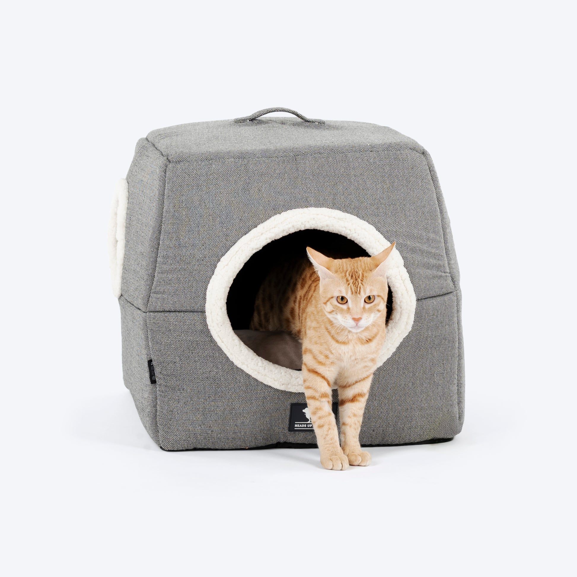 HUFT Furbulous Tent Bed For Cat - Grey - Heads Up For Tails