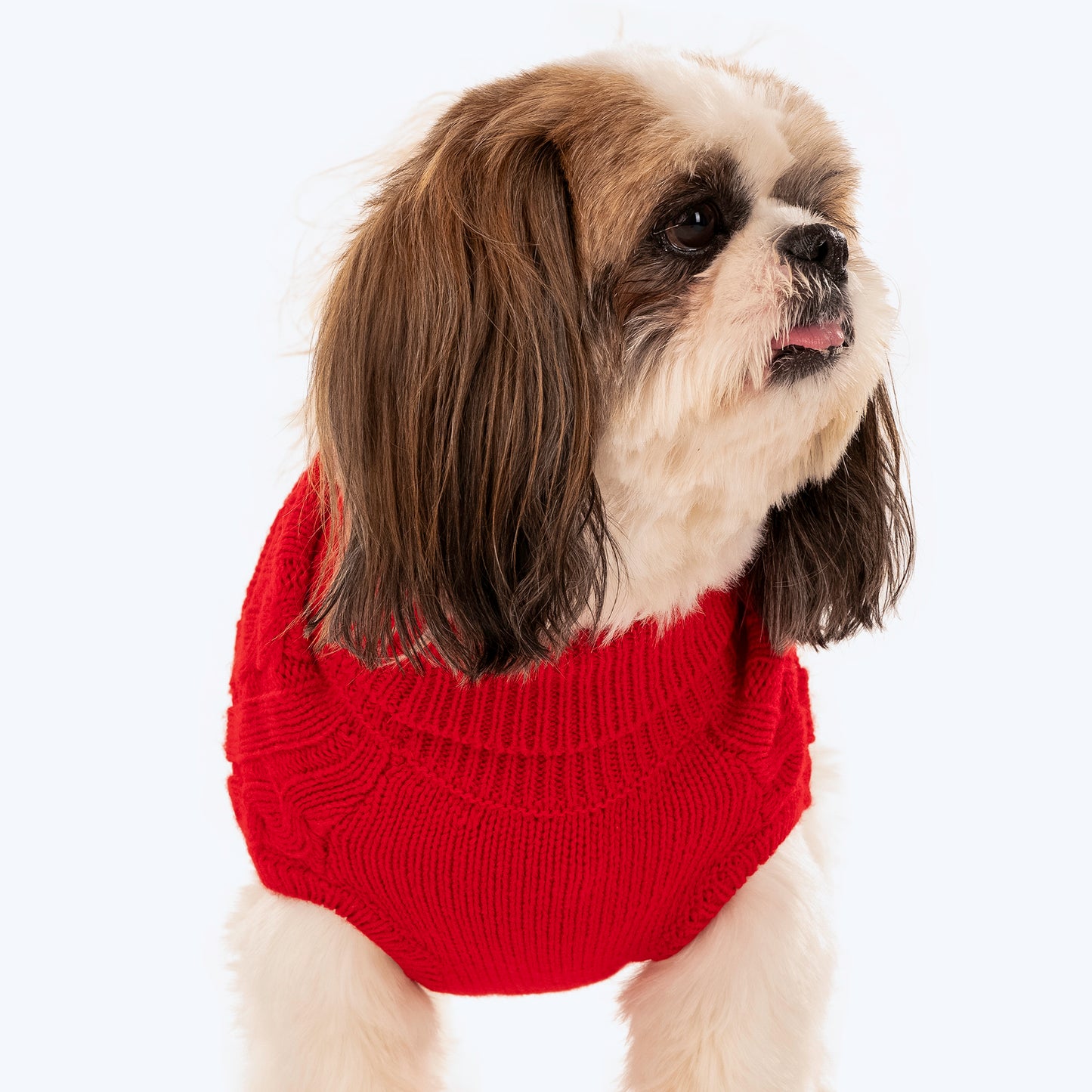 HUFT Cable Knit Sweater For Dog - Red - Heads Up For Tails