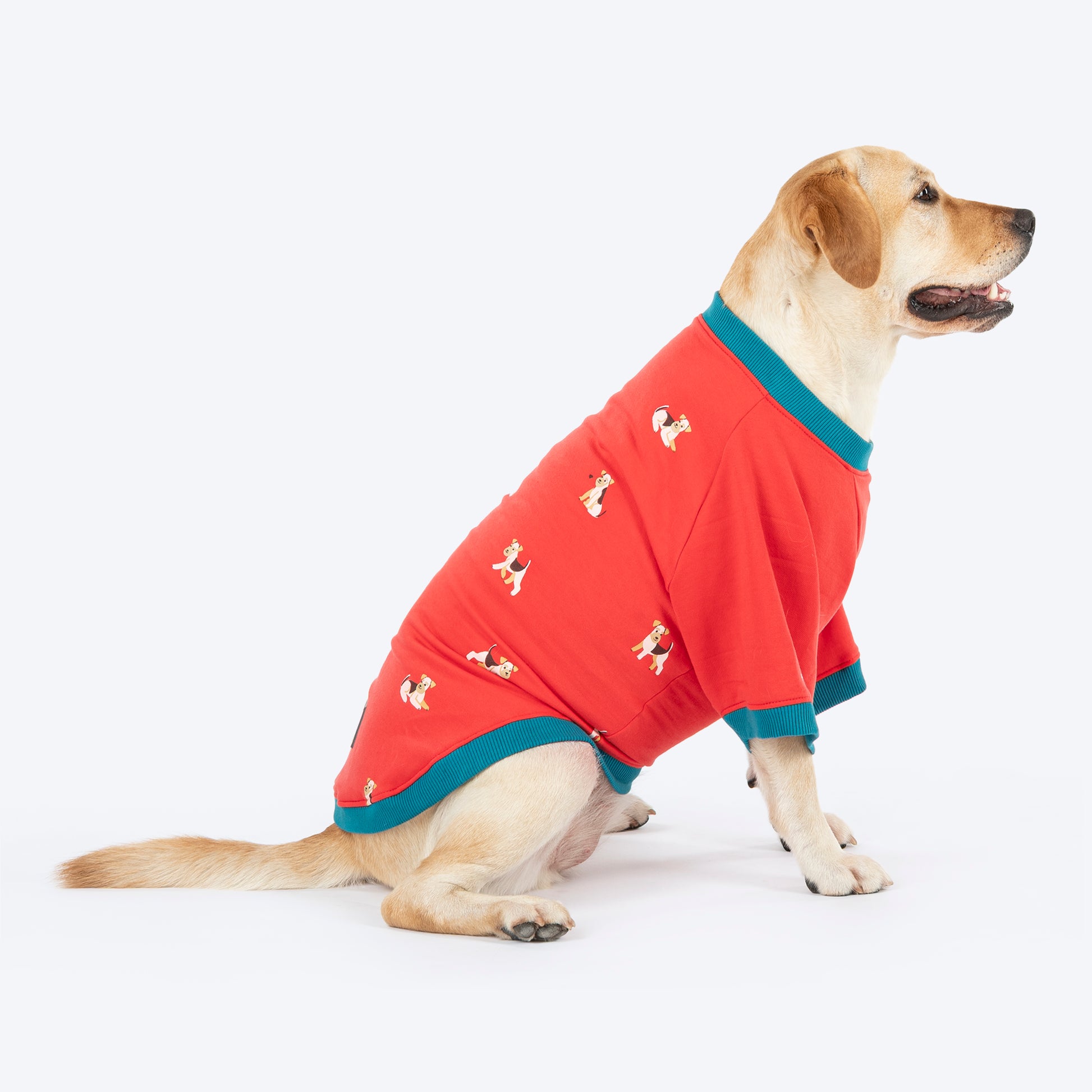 HUFT Pup Parade Sweatshirt For Big Dog - Red - Heads Up For Tails