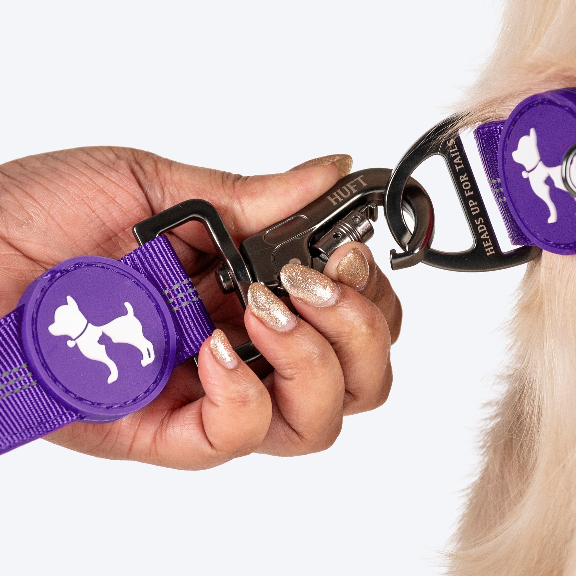 HUFT Comfort Plus Collar For Dog - Purple - Heads Up For Tails