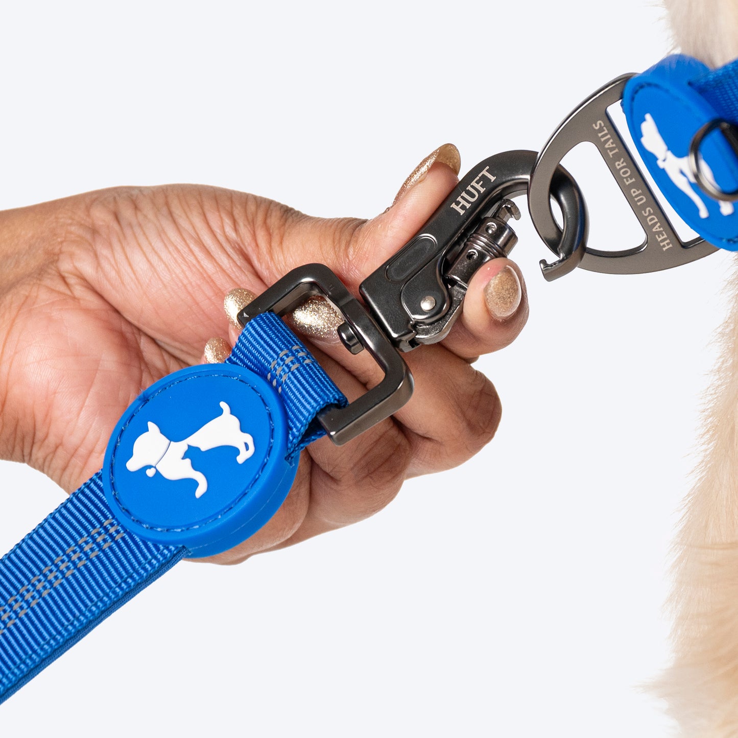 HUFT Comfort Plus Leash For Dog - Blue - Heads Up For Tails