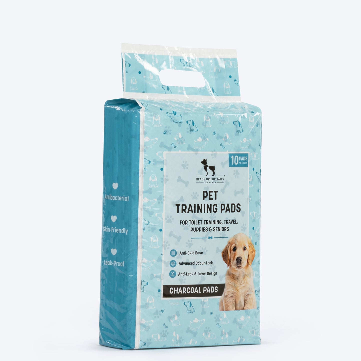 HUFT Charcoal Pet Training Pads - 90 x 60 cm - Heads Up For Tails