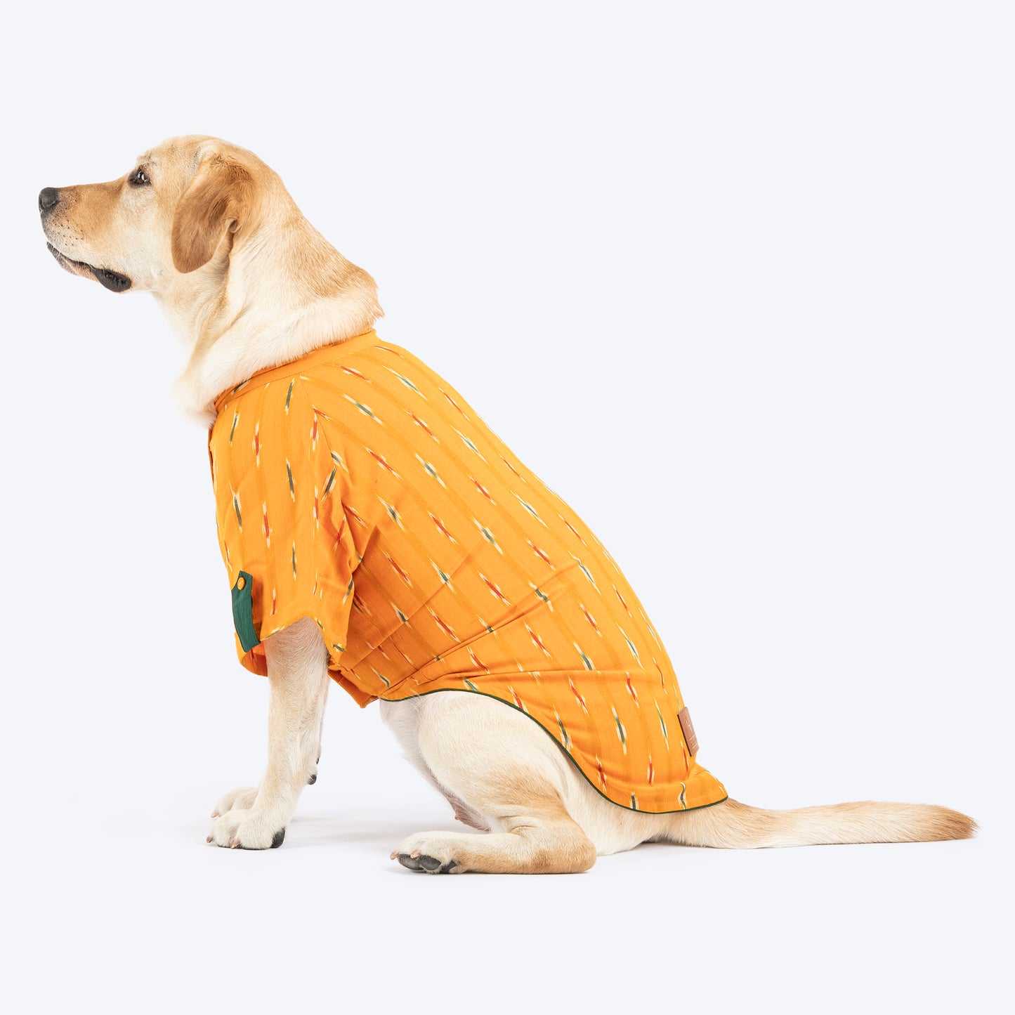 HUFT EthniPaw Ikat Kurta For Dog - Mustard - Heads Up For Tails