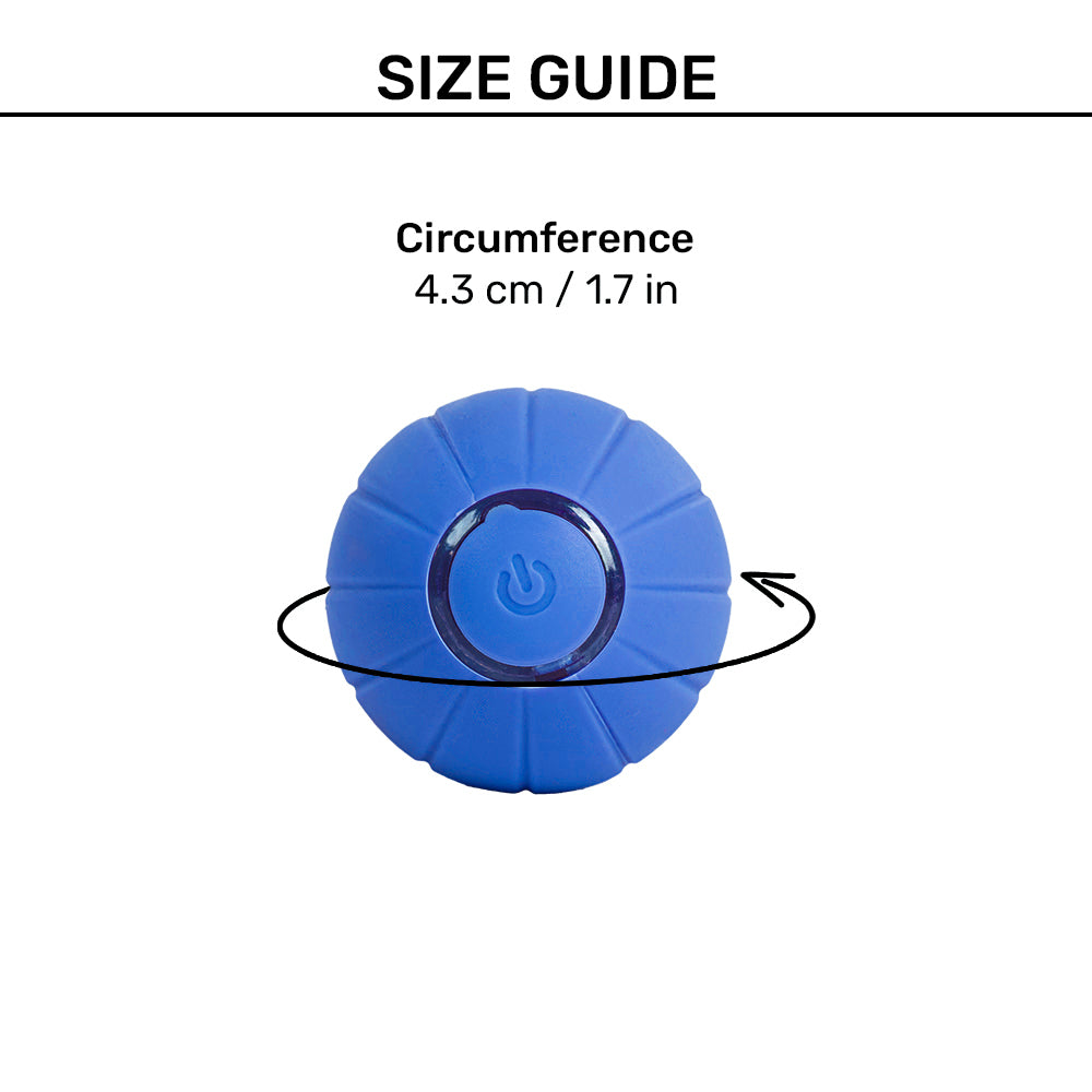 HUFT Meowtron Play Ball Interactive Toy For Cat - Blue - Heads Up For Tails