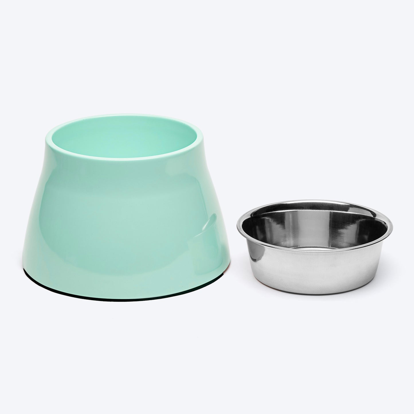 HUFT Breezy Basics Elevated Bowl For Dog - Pastel Green - Heads Up For Tails