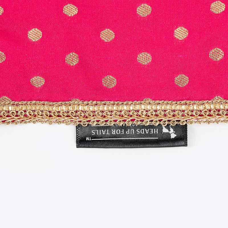 HUFT Desi Glam Knot Bandana For Dog - Pink - Heads Up For Tails