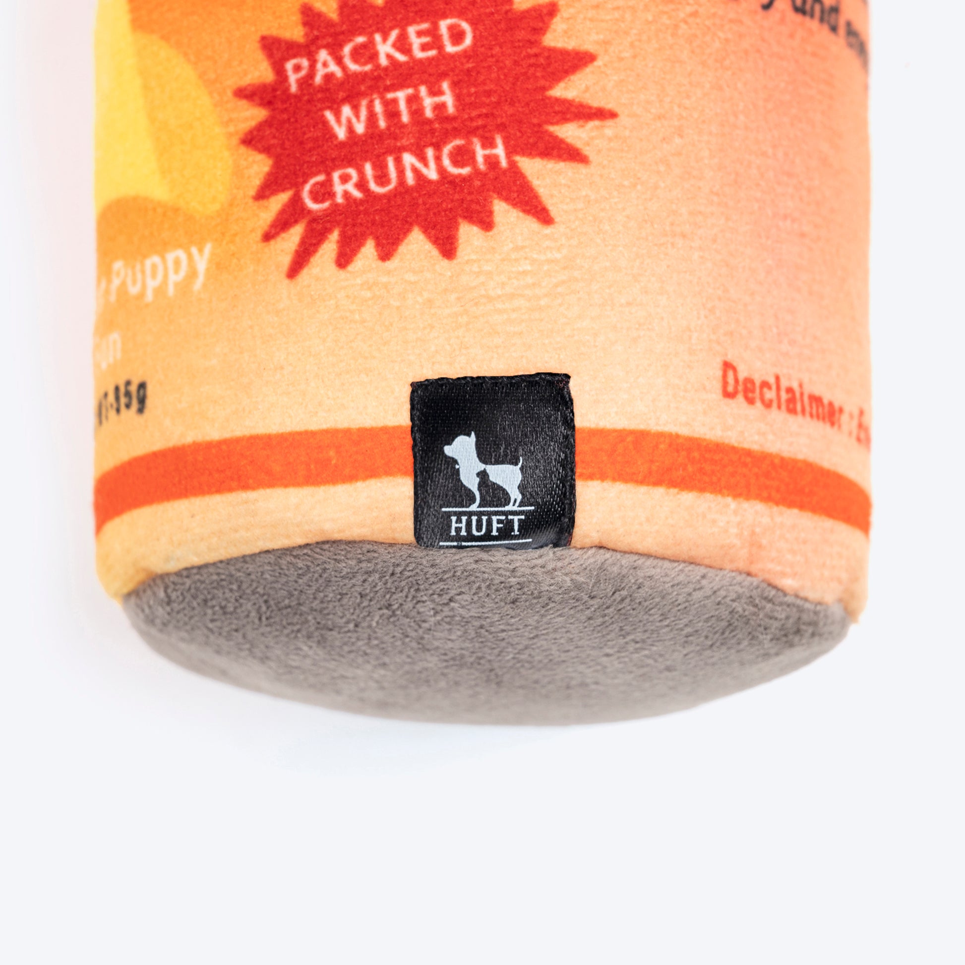 HUFT Fun Fringles Plush Toy For Dog - Orange - Heads Up For Tails