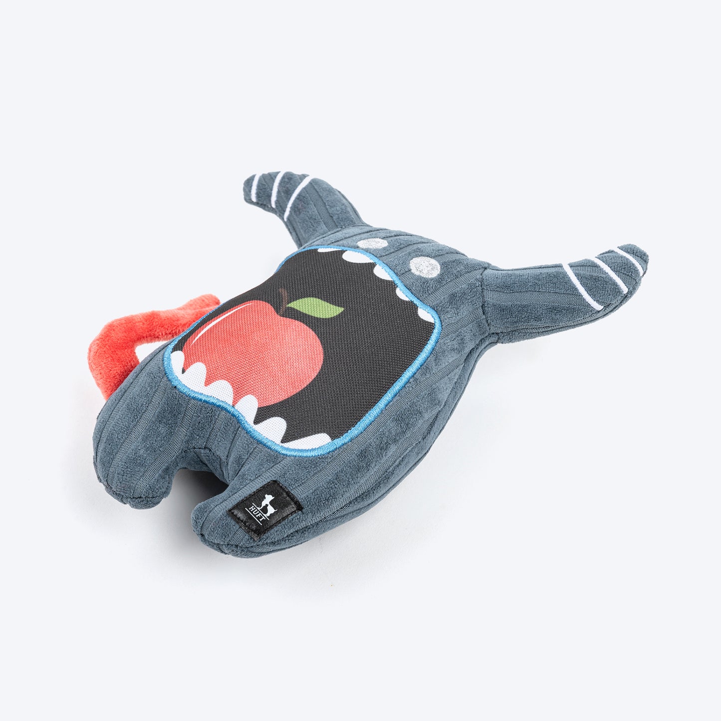 HUFT Chompzilla Squeaky Plush Toy For Dog - Dark Grey - Heads Up For Tails