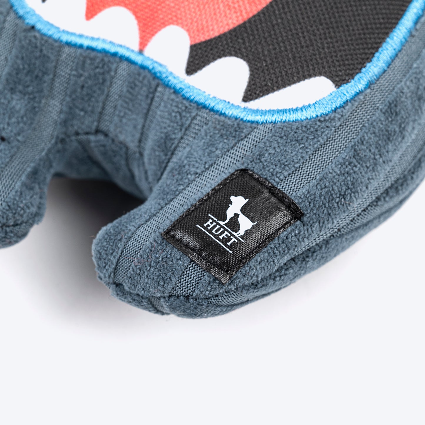 HUFT Chompzilla Squeaky Plush Toy For Dog - Dark Grey - Heads Up For Tails