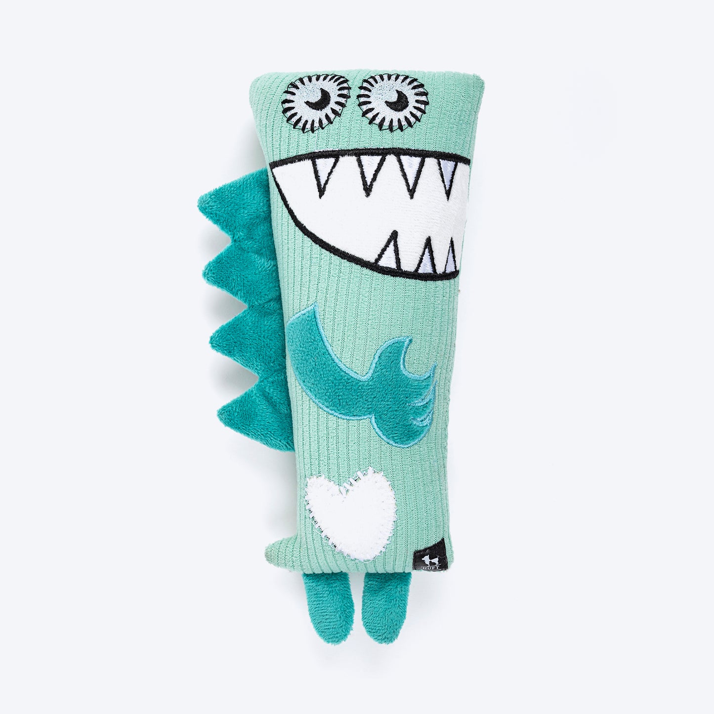 HUFT Cookie Nomster Squeaky Plush Toy For Dog - Light Turquoise - Heads Up For Tails