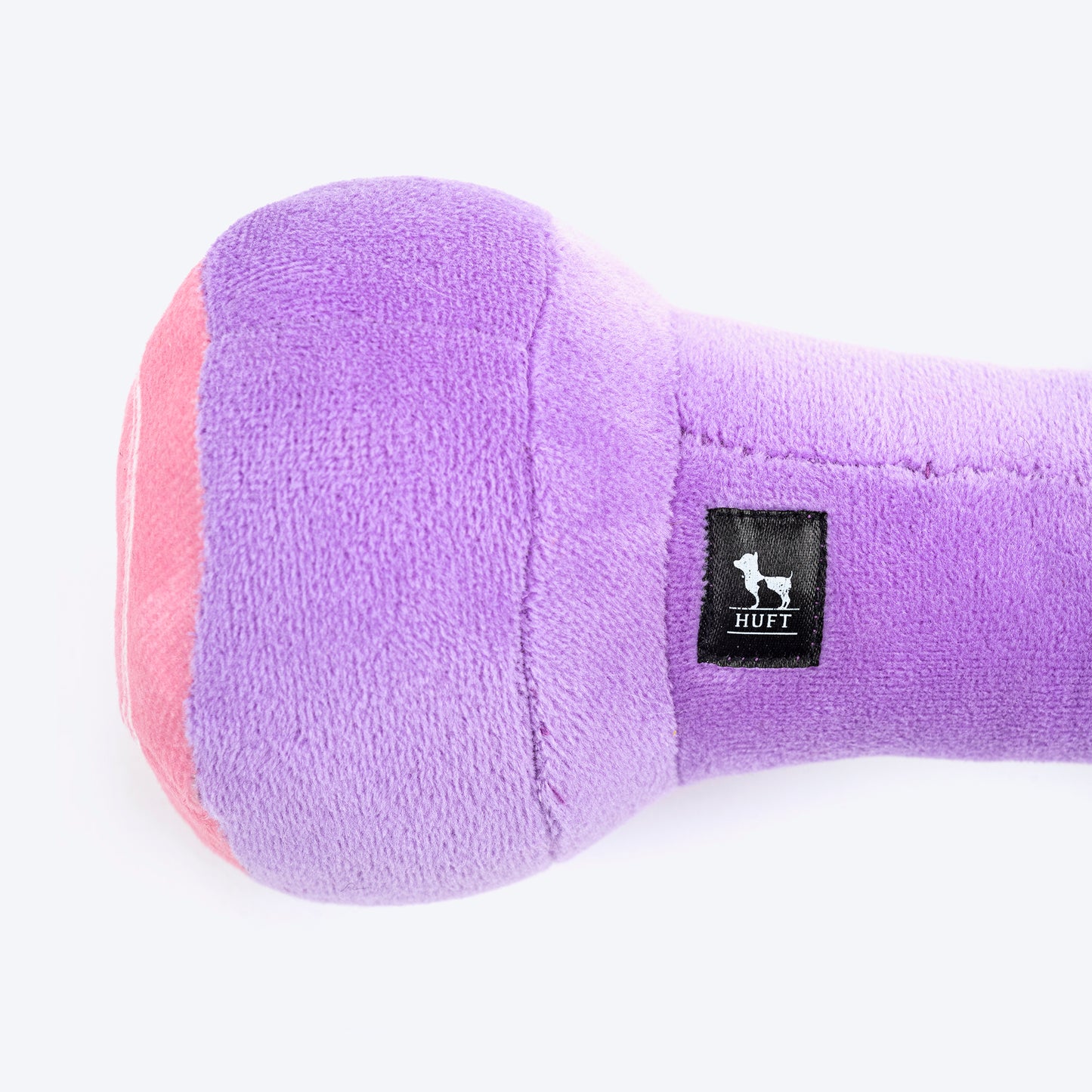HUFT Pawmbell Squeaky Plush Toy For Dog - Purple - Heads Up For Tails