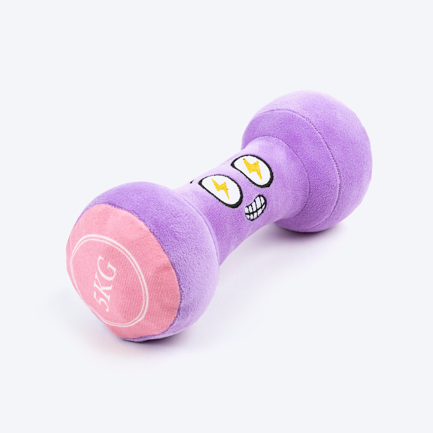 HUFT Pawmbell Squeaky Plush Toy For Dog - Purple - Heads Up For Tails