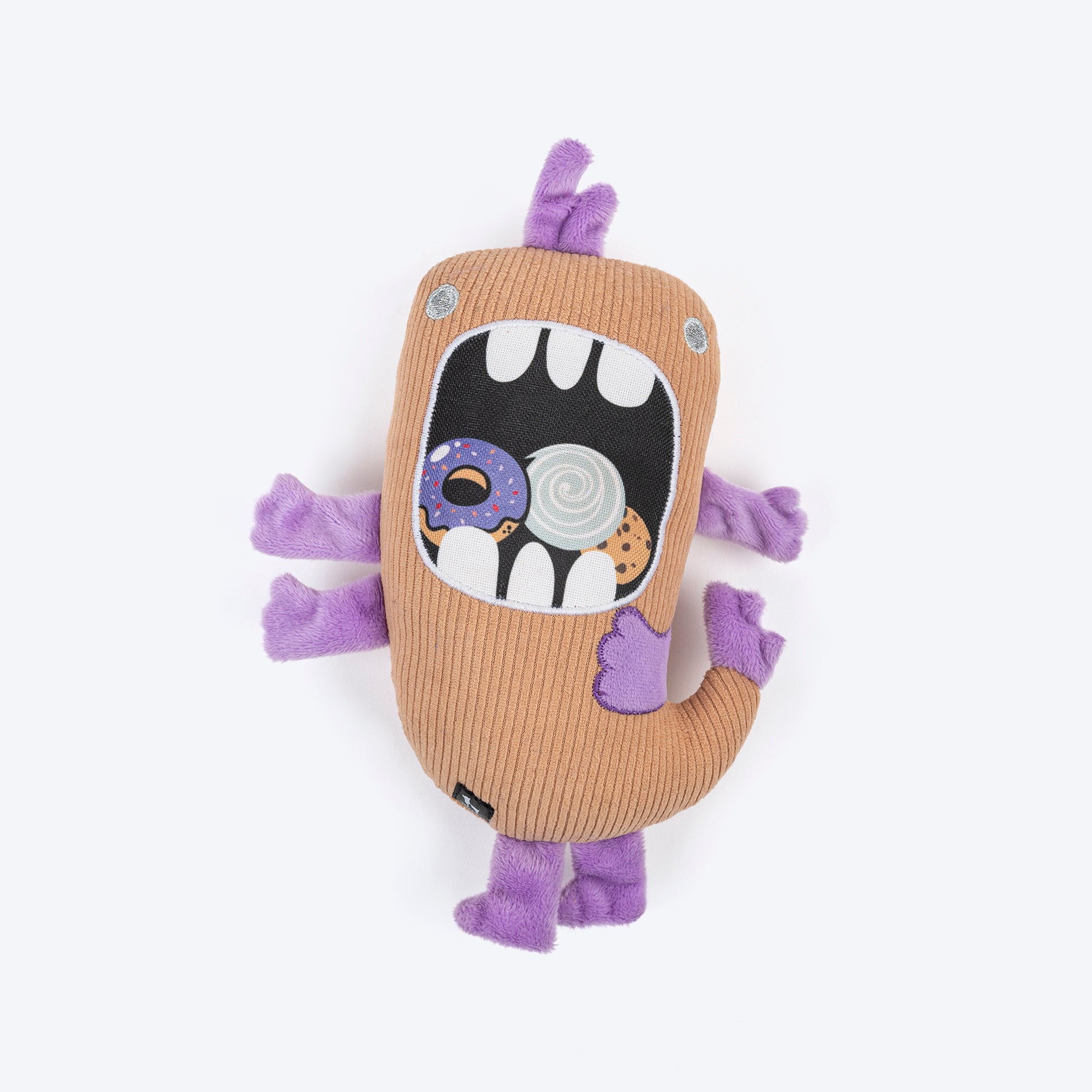 HUFT Biskit Beast Squeaky Plush Toy For Dog - Beige - Heads Up For Tails