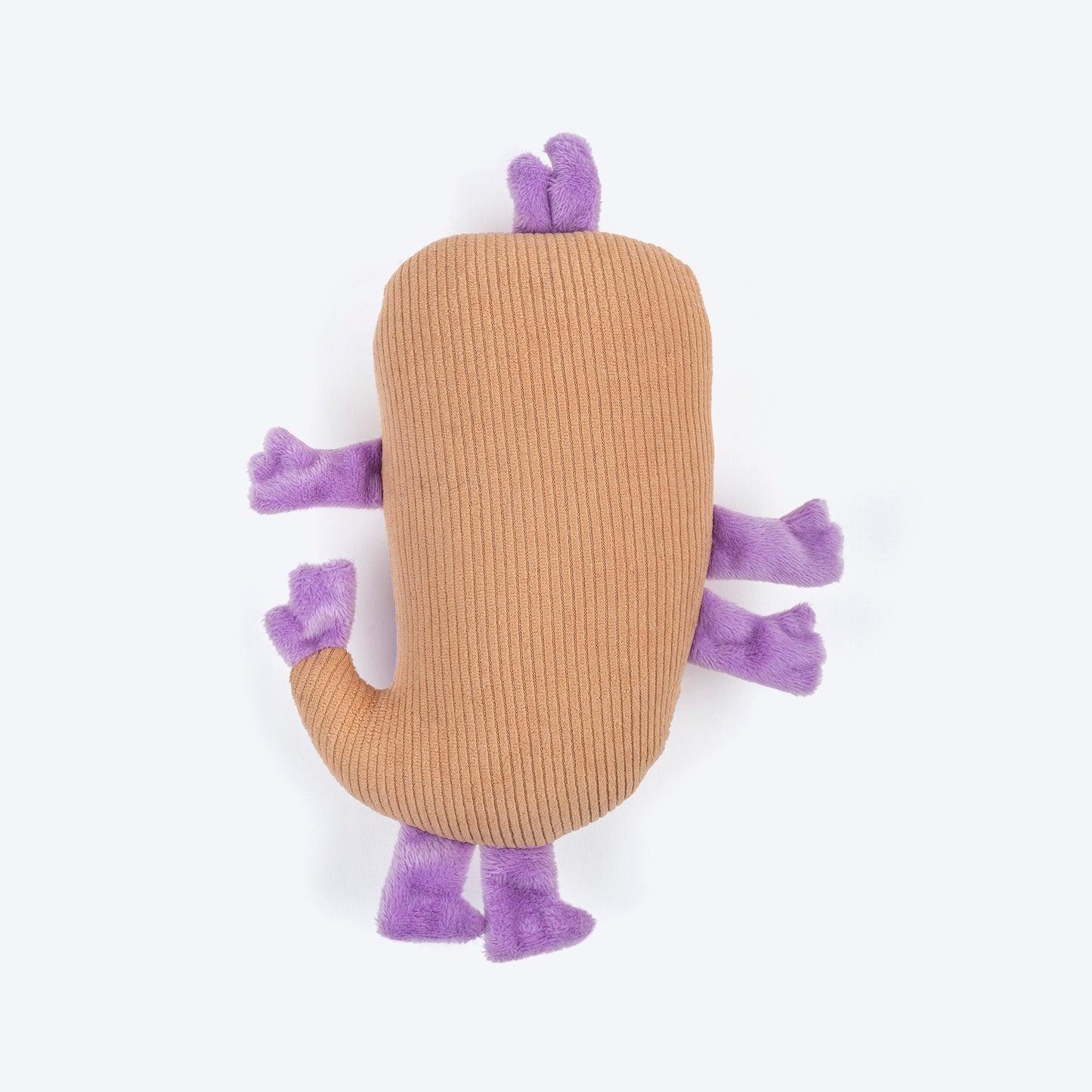 HUFT Biskit Beast Squeaky Plush Toy For Dog - Beige - Heads Up For Tails