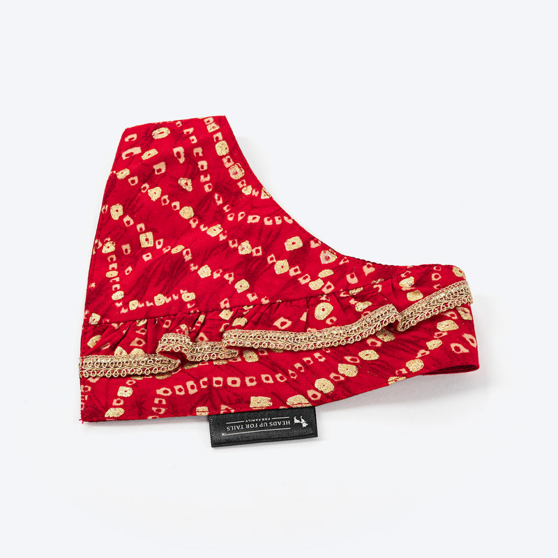 HUFT Super Sitara Scarf For Cat & Puppy - Red - Heads Up For Tails