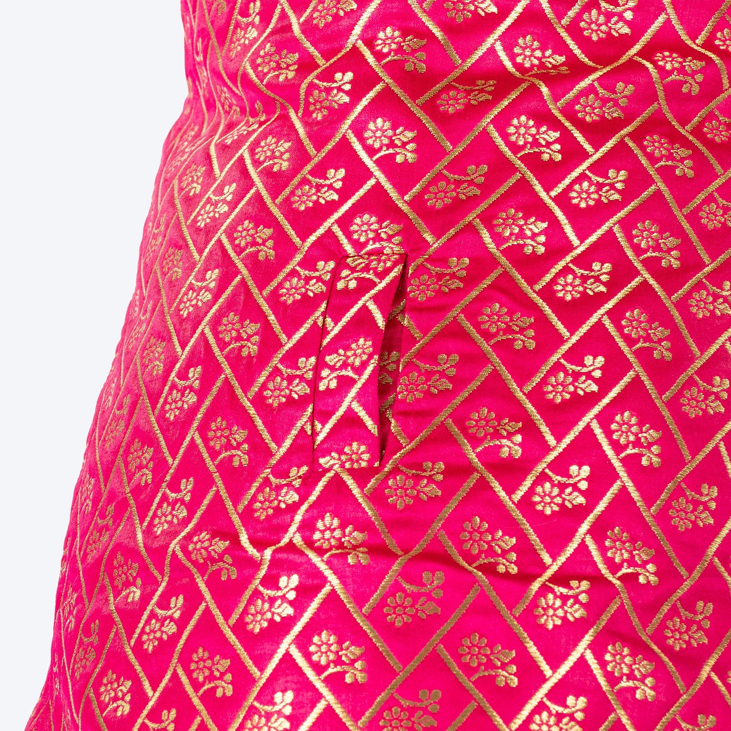 HUFT Petals & Pyaar Brocade Sherwani For Dog - Rani Pink