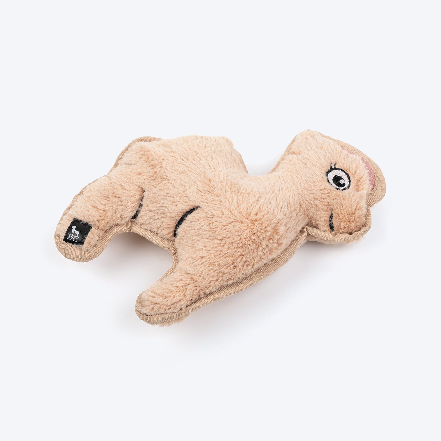 HUFT Snuggellama Squeaky Cuddle Plush Toy For Dog - Brown - Heads Up For Tails