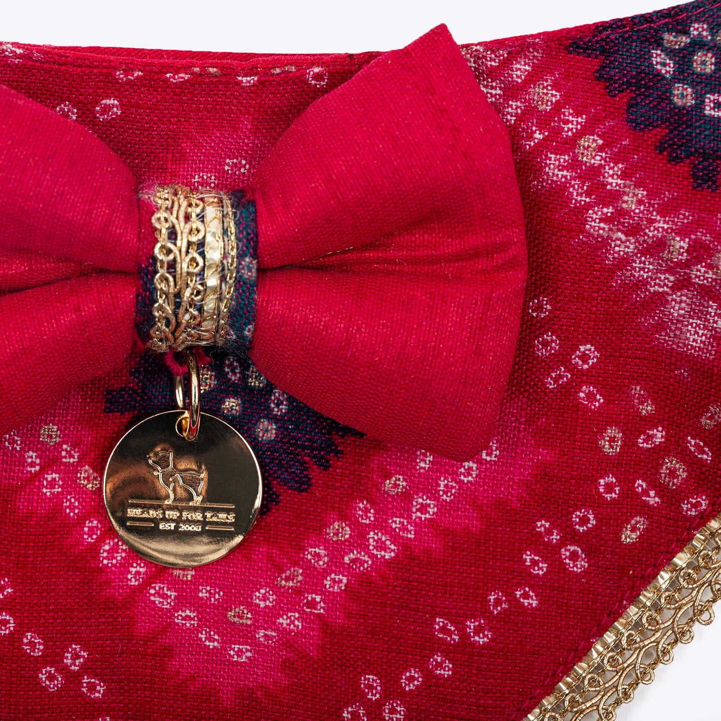 HUFT Rang Riwaz Scarf For Cat & Puppy - Pink - Heads Up For Tails