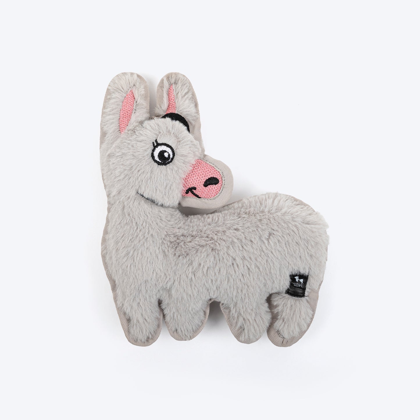 HUFT Funky Donkey Squeaky Cuddle Plush Toy For Dog - Grey - Heads Up For Tails