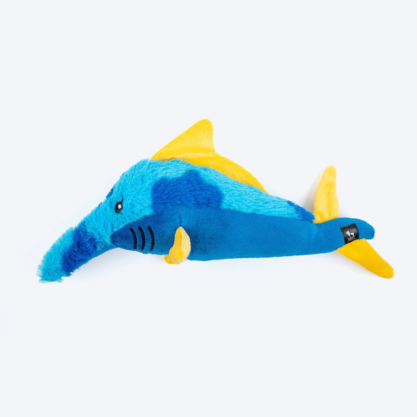 HUFT Swordiefish Squeaky Plush Toy For Dog - Blue - Heads Up For Tails