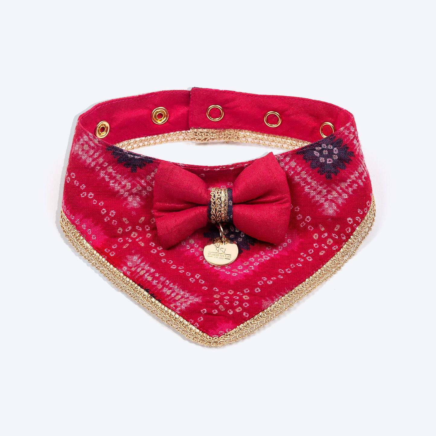 HUFT Rang Riwaz Scarf For Cat & Puppy - Pink - Heads Up For Tails