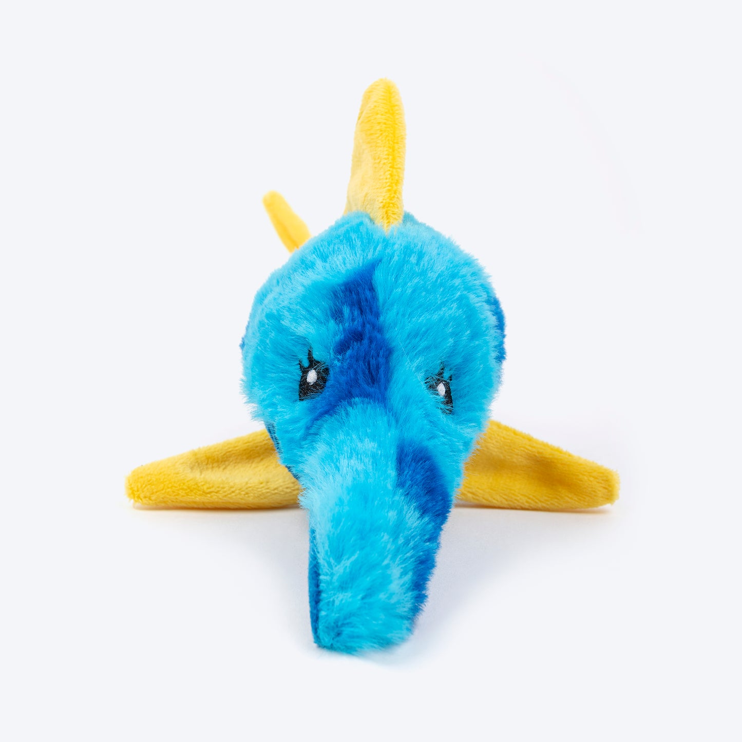 HUFT Swordiefish Squeaky Plush Toy For Dog - Blue - Heads Up For Tails