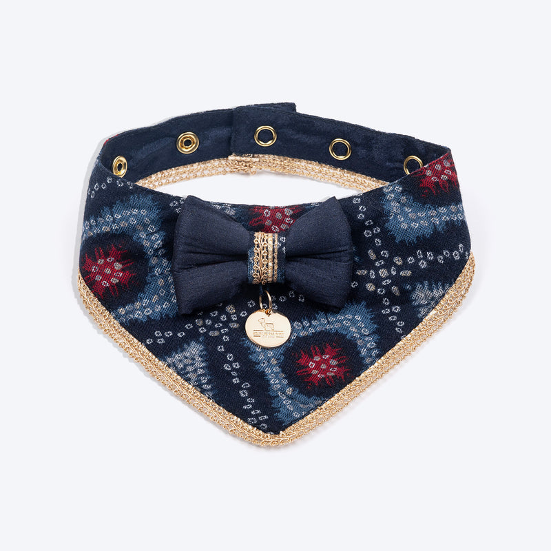 HUFT Rang Riwaz Scarf For Cat & Puppy - Blue - Heads Up For Tails