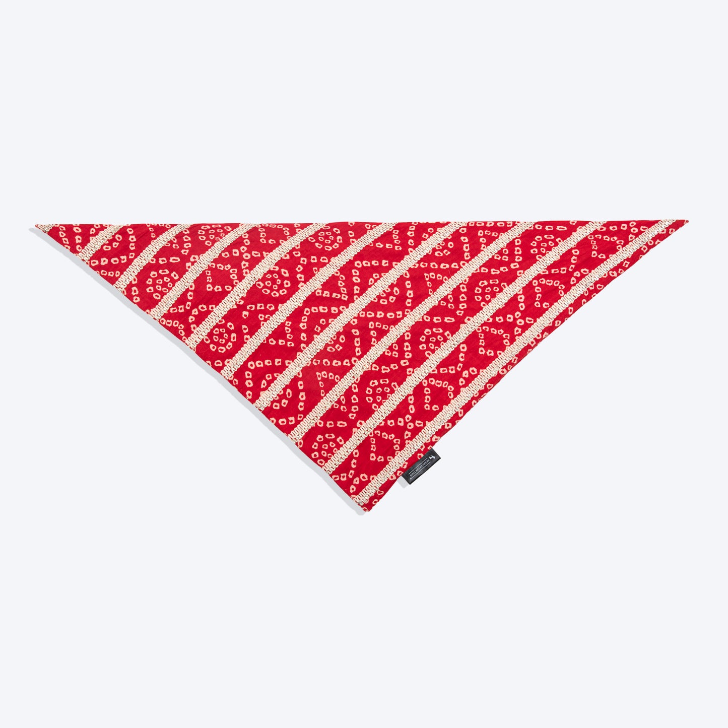 HUFT Bandhani Bandhan Knot Bandana For Dog - Red - Heads Up For Tails