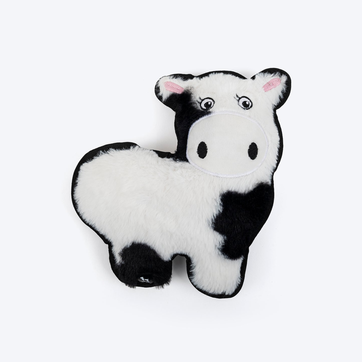 HUFT Mister Mooster Squeaky Cuddle Plush Toy For Dog - Black & White - Heads Up For Tails