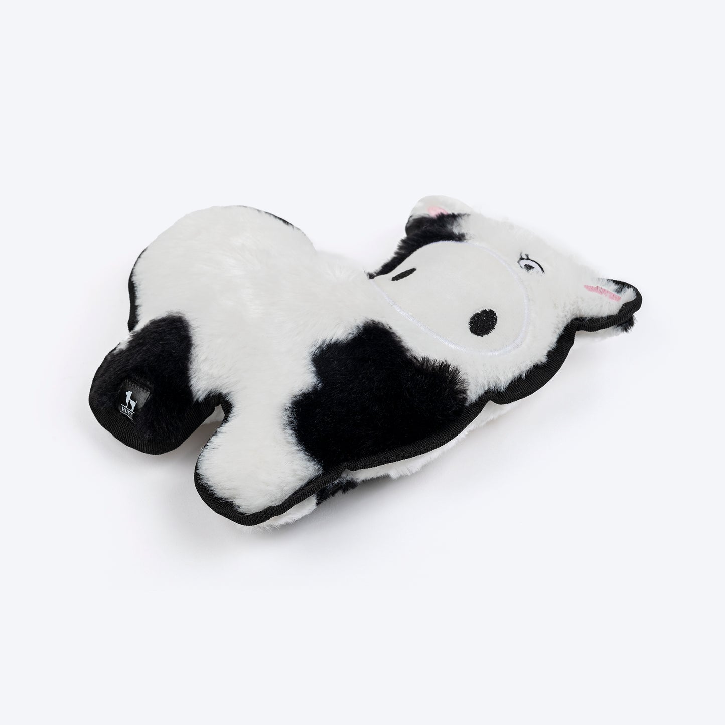 HUFT Mister Mooster Squeaky Cuddle Plush Toy For Dog - Black & White - Heads Up For Tails