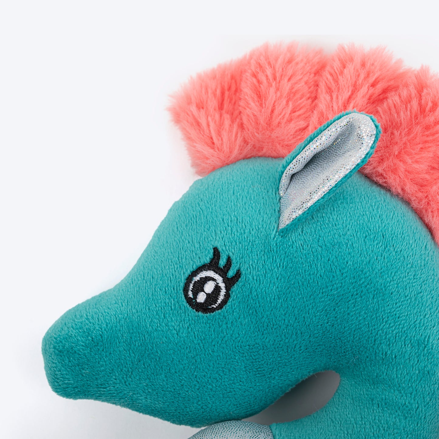 HUFT Missy Sea Horsie Squeaky Plush Toy For Dog - Green - Heads Up For Tails