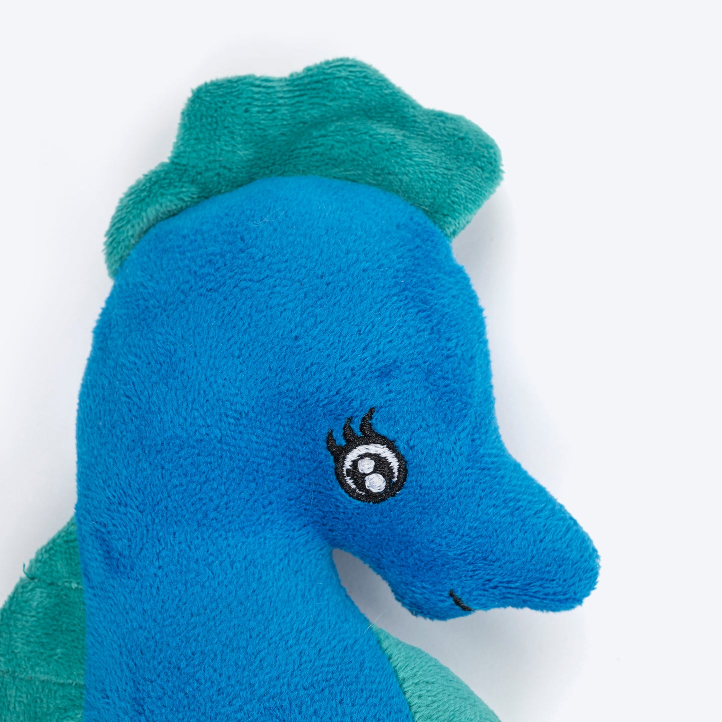 HUFT Sea Horsin Around Squeaky Plush Toy For Dog - Blue - Heads Up For Tails