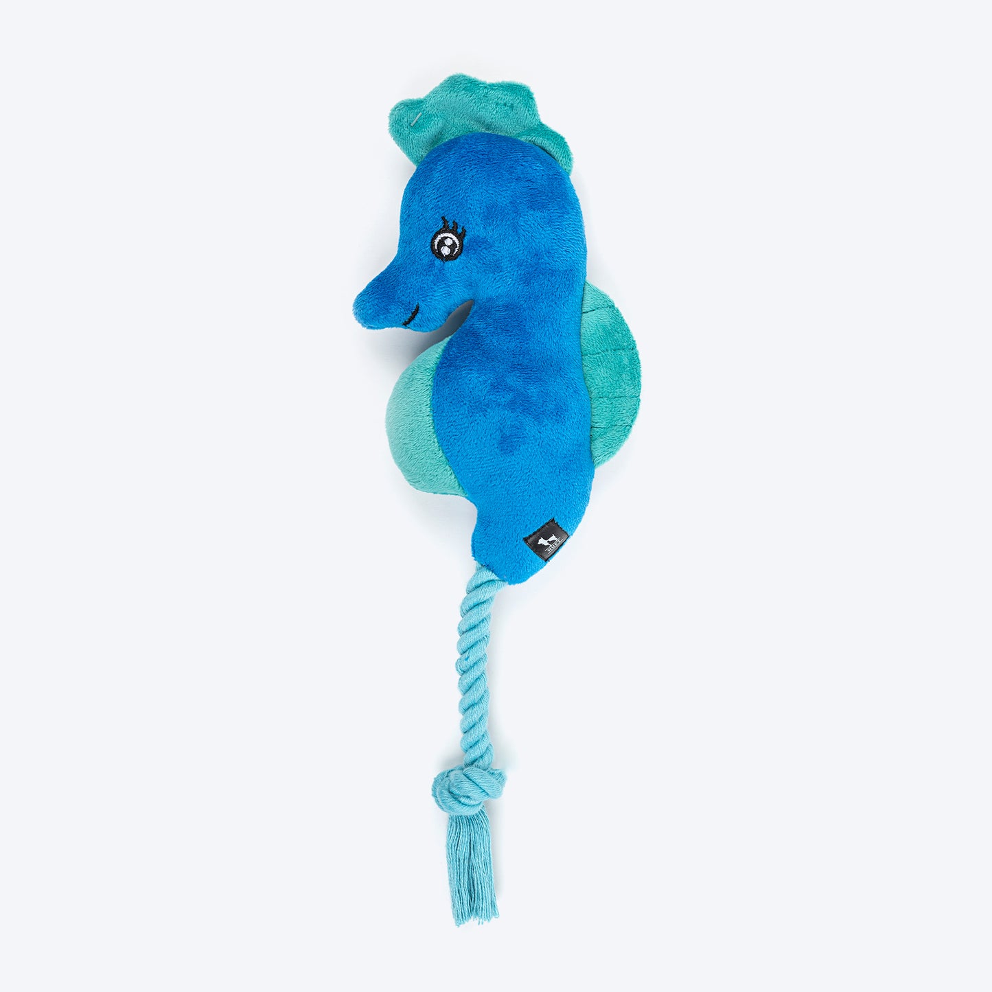 HUFT Sea Horsin Around Squeaky Plush Toy For Dog - Blue - Heads Up For Tails