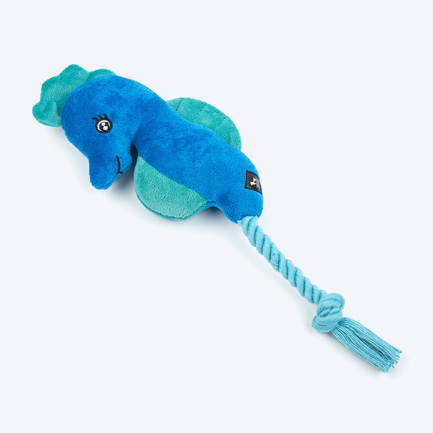 HUFT Sea Horsin Around Squeaky Plush Toy For Dog - Blue - Heads Up For Tails