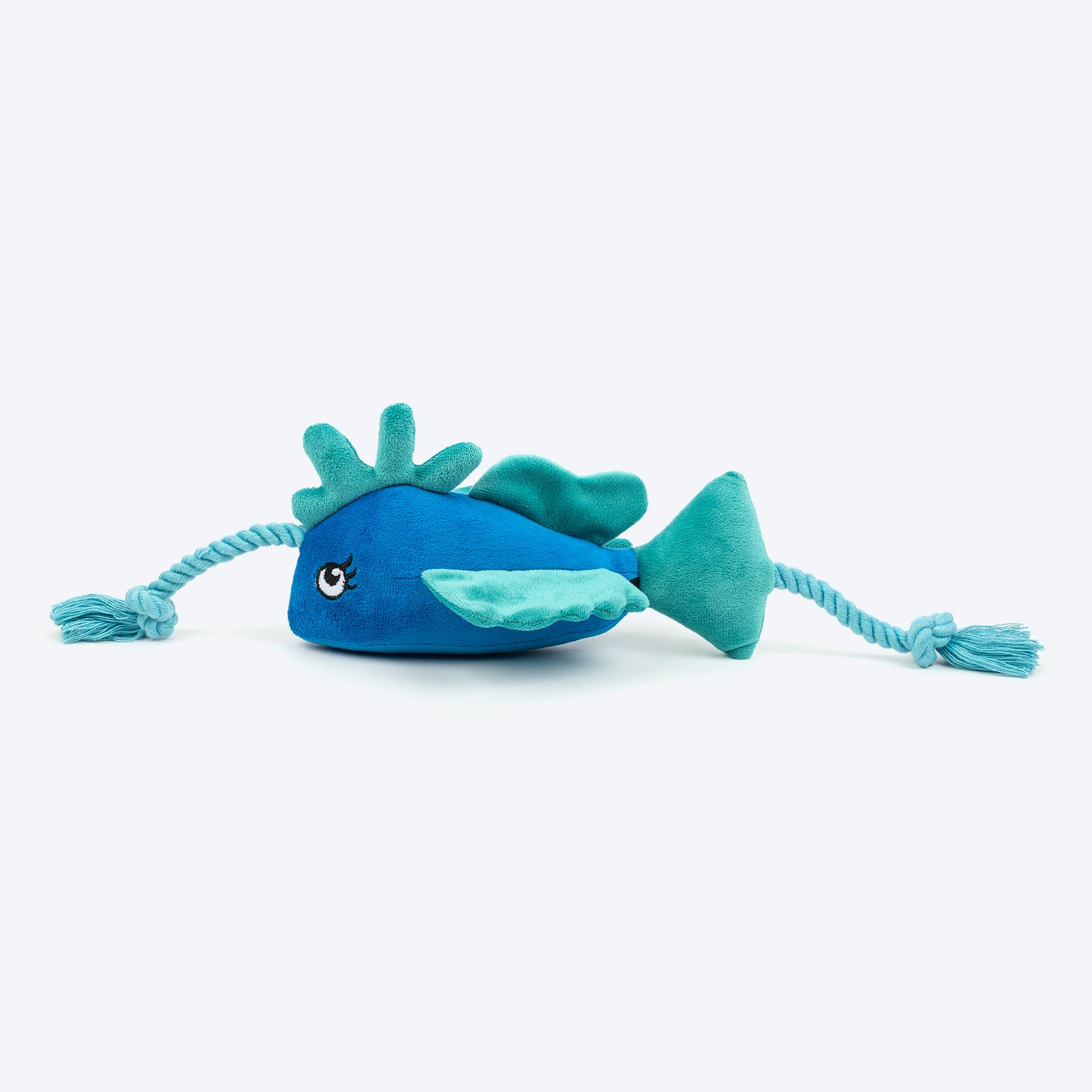 HUFT Flying Fishie Squeaky Plush Toy For Dog - Blue - Heads Up For Tails