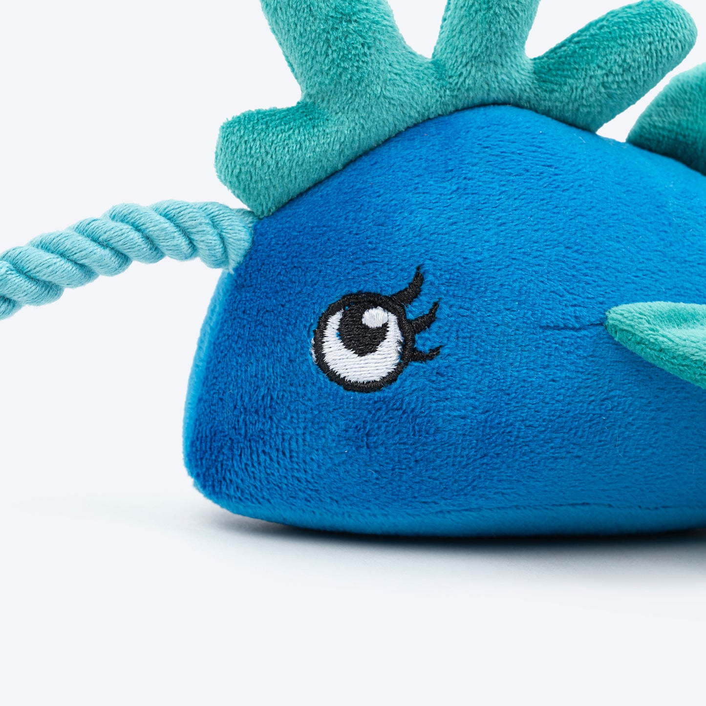 HUFT Flying Fishie Squeaky Plush Toy For Dog - Blue - Heads Up For Tails