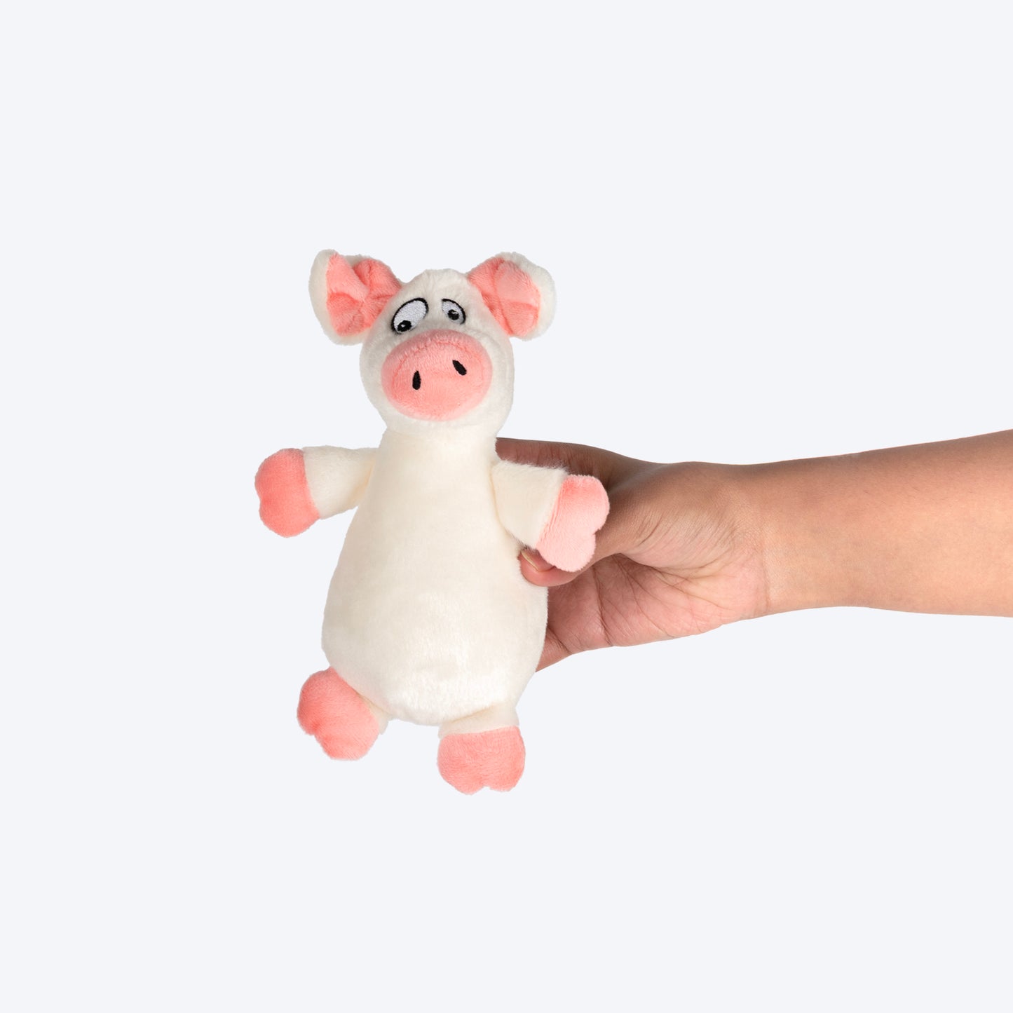 TLC Peppa Boo Squeaky Plush Toy For Dog - White - Heads Up For Tails