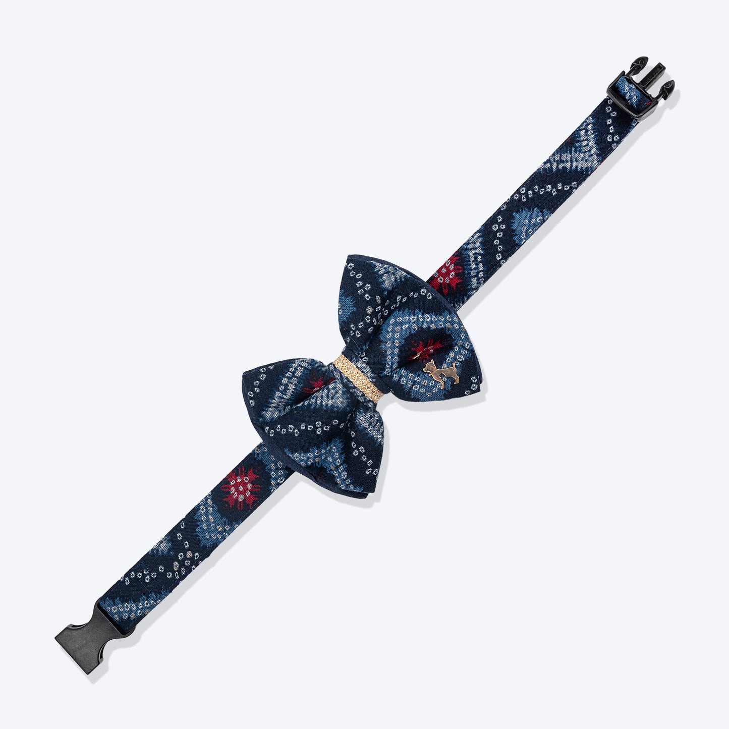 HUFT Rang Riwaz Bow Tie With Strap For Dog - Blue - Heads Up For Tails