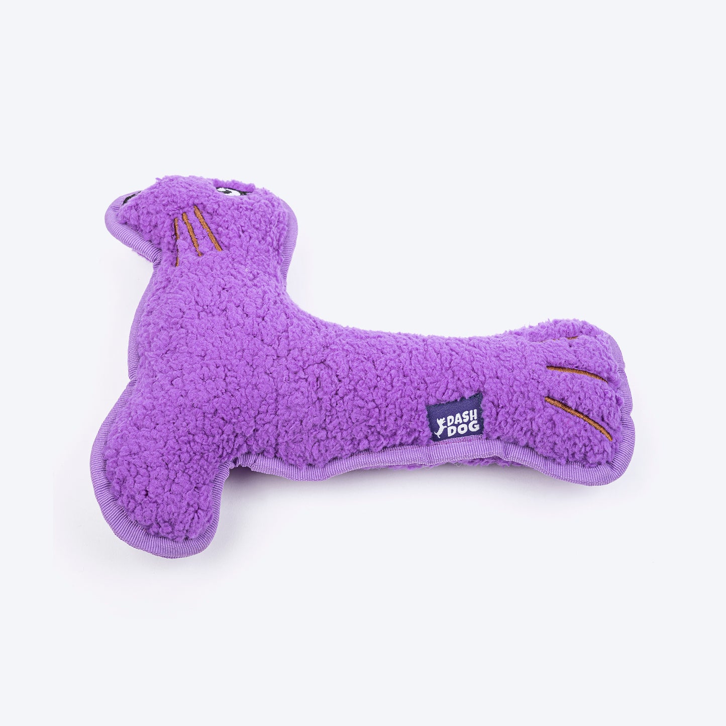 Dash Dog Silly Sea Lion Squeaky Plush Toy For Dog - Purple - Heads Up For Tails