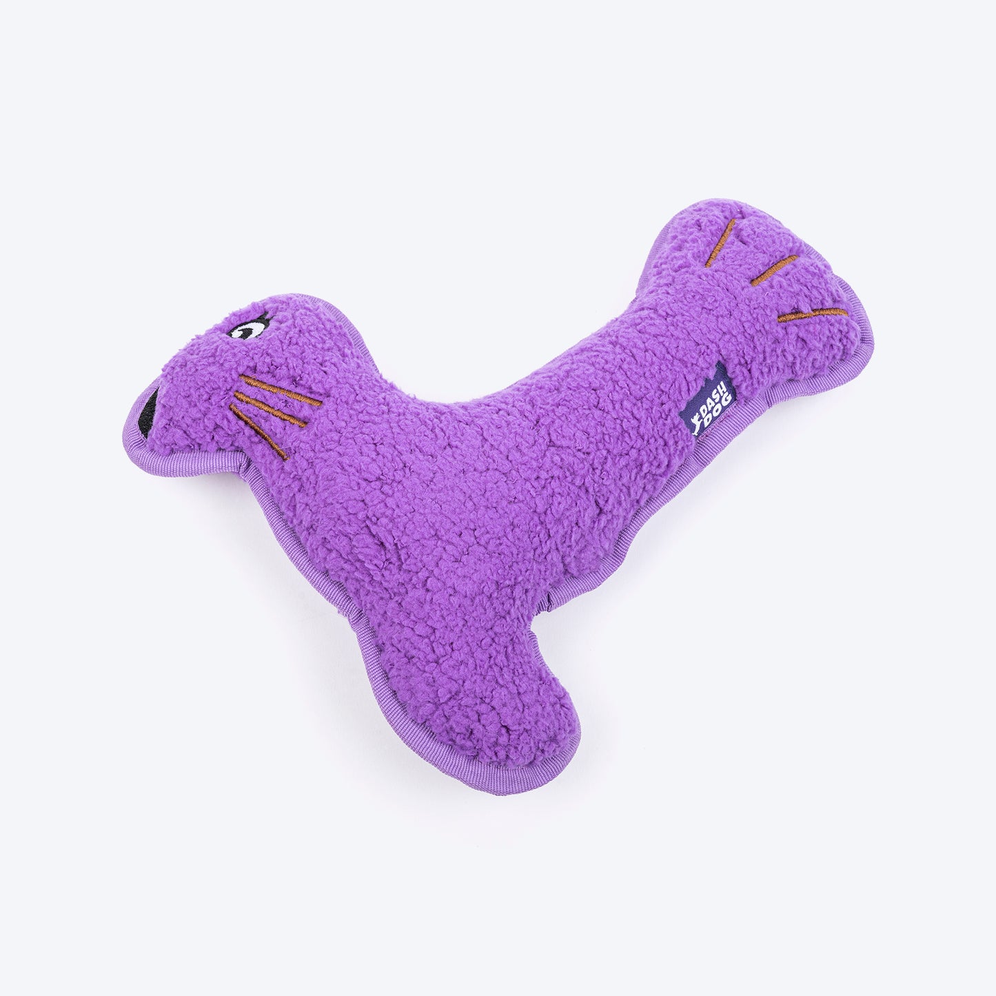 Dash Dog Silly Sea Lion Squeaky Plush Toy For Dog - Purple - Heads Up For Tails