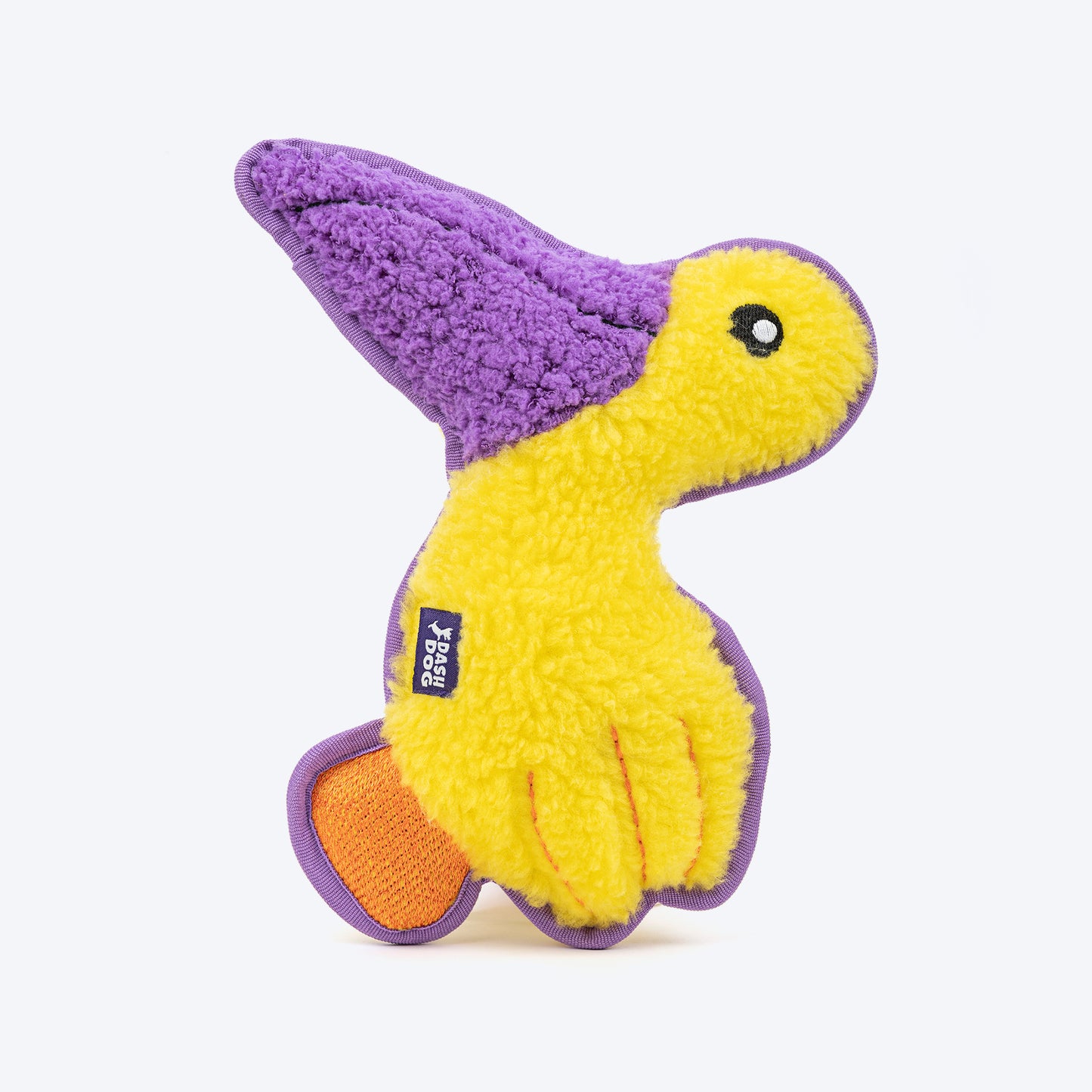 Dash Dog Perry The Pelican Squeaky Plush Toy For Dog - Yellow - Heads Up For Tails