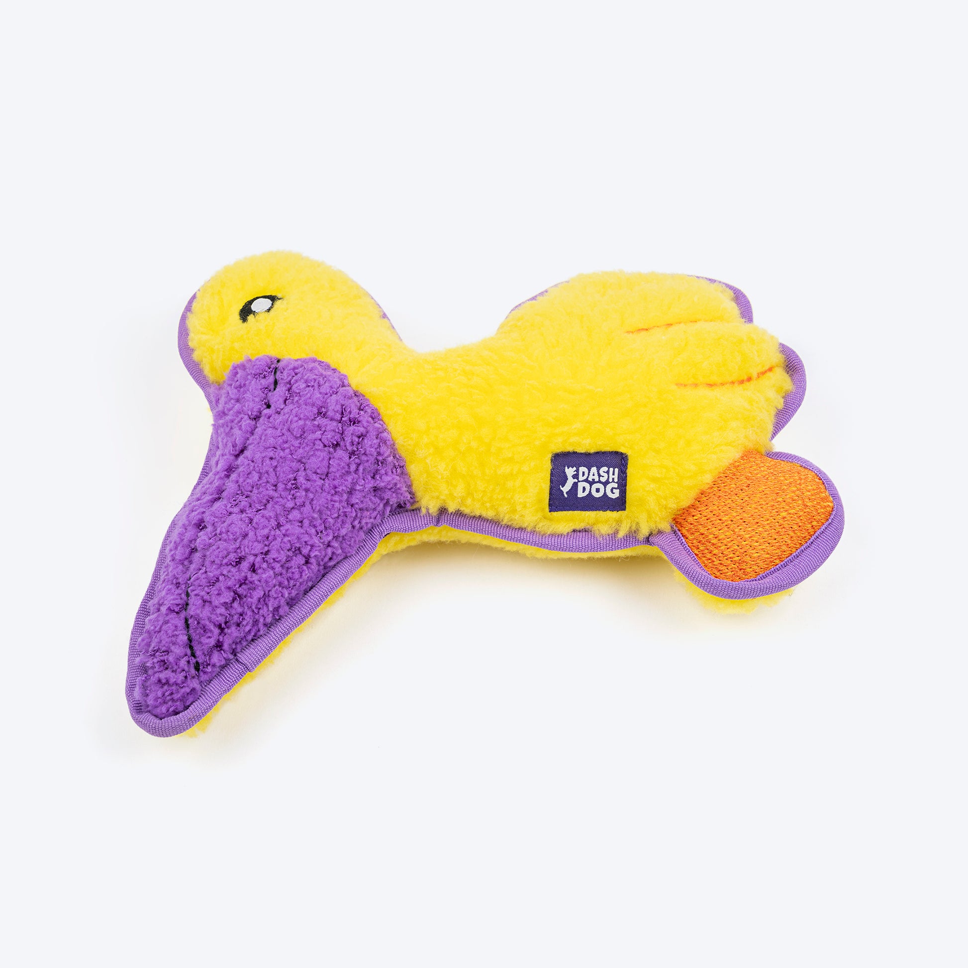 Dash Dog Perry The Pelican Squeaky Plush Toy For Dog - Yellow - Heads Up For Tails